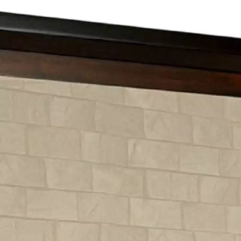 Espejo de cómoda Royal Hampton, 38 pulgadas, madera maciza color nogal oscuro y negro