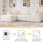 Sofá Seccional Modular PexFix con Chaise en Forma de L, Sofás Nube Modernos Tapizados con Cojines Decorativos para Sala de Estar Dormitorio