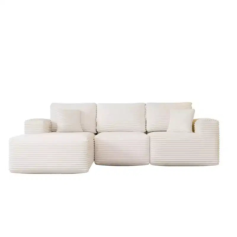 Sofá Seccional Modular PexFix con Chaise en Forma de L, Sofás Nube Modernos Tapizados con Cojines Decorativos para Sala de Estar Dormitorio