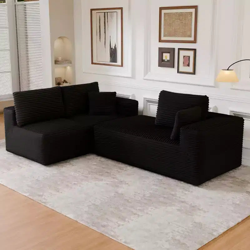 Sofá Seccional Modular PexFix con Chaise en Forma de L, Sofás Nube Modernos Tapizados con Cojines Decorativos para Sala de Estar Dormitorio