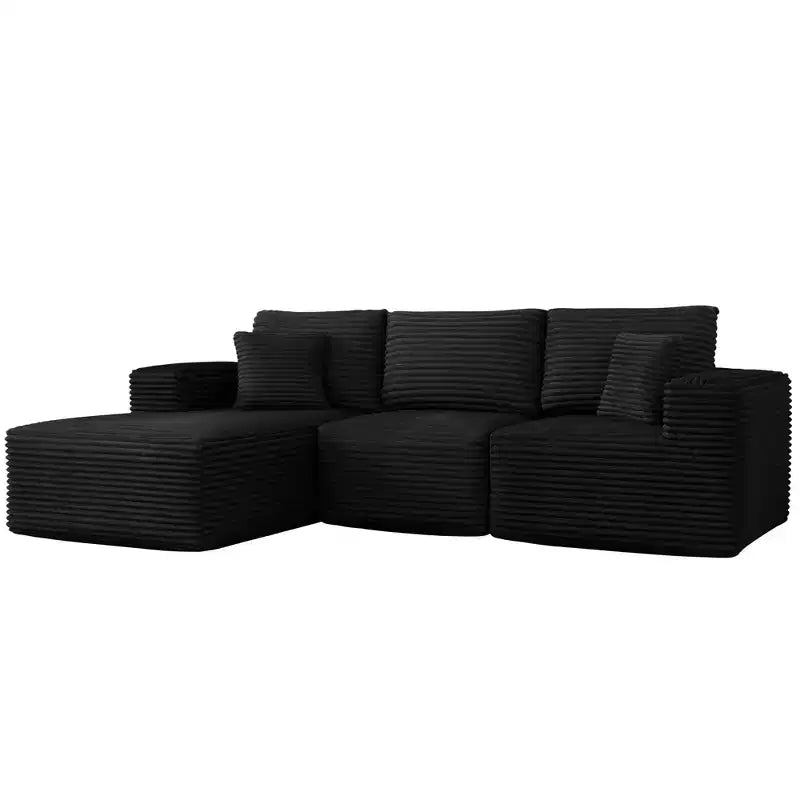 Sofá Seccional Modular PexFix con Chaise en Forma de L, Sofás Nube Modernos Tapizados con Cojines Decorativos para Sala de Estar Dormitorio