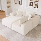 Sofá Seccional Modular PexFix con Chaise en Forma de L, Sofás Nube Modernos Tapizados con Cojines Decorativos para Sala de Estar Dormitorio