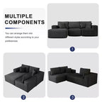 Sofá Seccional Modular PexFix con Chaise en Forma de L, Sofás Nube Modernos Tapizados con Cojines Decorativos para Sala de Estar Dormitorio