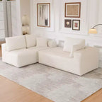Sofá Seccional Modular PexFix con Chaise en Forma de L, Sofás Nube Modernos Tapizados con Cojines Decorativos para Sala de Estar Dormitorio
