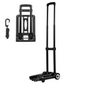 VEVOR Folding Hand Truck, 110 lbs Load Capacity, Collapsible Luggage Cart with 2 Wheels & 1 Elastic Rope, Utility Dolly Platform Cart, Black