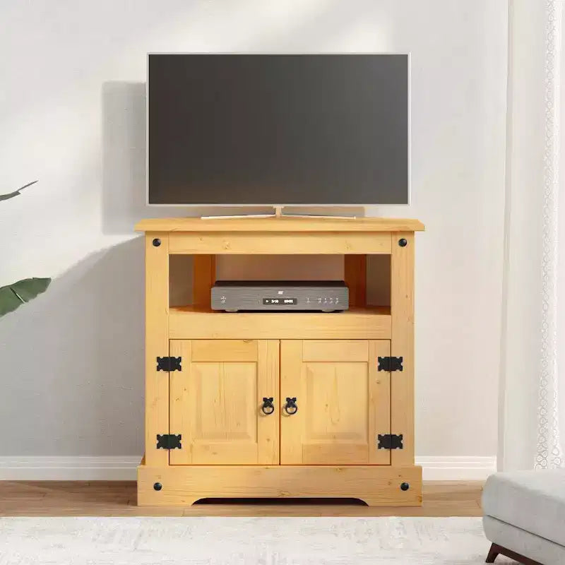 vidaXL Mesa Consola Cera Marrón Madera Maciza de Pino Mesa Consola Mediana - Marrón