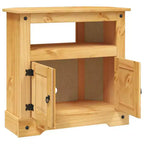 vidaXL Mesa Consola Cera Marrón Madera Maciza de Pino Mesa Consola Mediana - Marrón