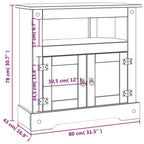 vidaXL Mesa Consola Cera Marrón Madera Maciza de Pino Mesa Consola Mediana - Marrón