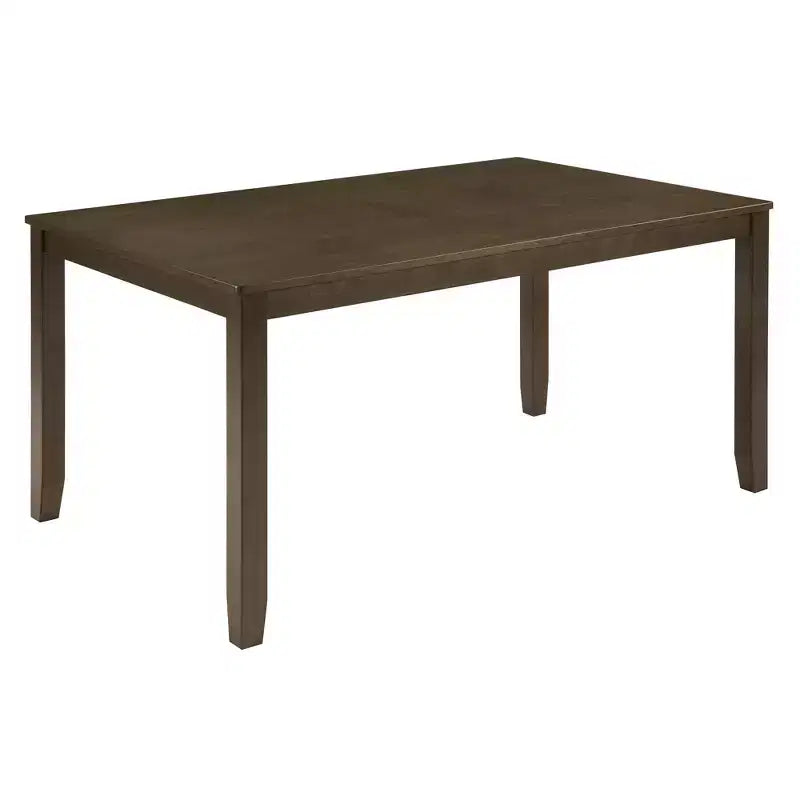 Juego de comedor de 6 piezas GDFStudio Eira Farmhouse con mesa rectangular de madera de caucho, 1 banco y 4 sillas tapizadas en lino