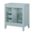 MAYEERTY 30 Mueble bajo de baño sin lavabo, con estructura sólida de MDF y cajones verdes