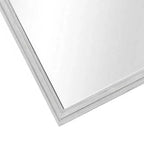 Espejo de cómoda Royal Hampton, cristal biselado, marco de madera maciza rústica blanca de 38x44