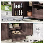 Isla de cocina exterior negra de 66.5 pulgadas para parrillas Big Green Egg, carrito de parrilla exterior de madera maciza para parrilla de mesa con tapa de acero inoxidable