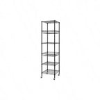Heavy Duty 6 Tier Wire Shelving Unit with Wheels 18x18x72 - inches Black Metal Storage Rack Thicken Steel Tube Adjustable