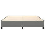 Base de cama Tela gris oscuro (100% poliéster), Contrachapado, Madera manufacturada