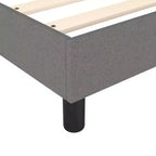 Base de cama Tela gris oscuro (100% poliéster), Contrachapado, Madera manufacturada