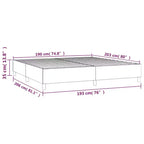 Base de cama Tela gris oscuro (100% poliéster), Contrachapado, Madera manufacturada