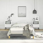 Estructura de Cama Poliéster Gris Oscuro, Contrachapado, Madera de Ingeniería Individual XL