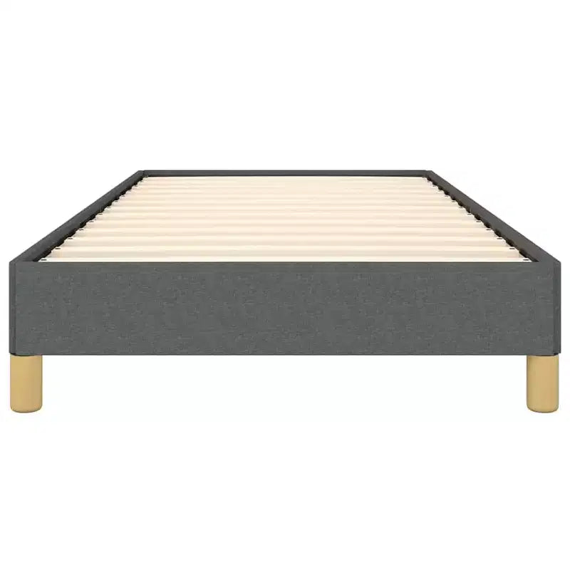 Estructura de Cama Poliéster Gris Oscuro, Contrachapado, Madera de Ingeniería Individual XL