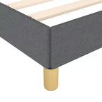 Estructura de Cama Poliéster Gris Oscuro, Contrachapado, Madera de Ingeniería Individual XL