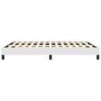 Base de cama de piel sintética blanca, Contrachapado, Madera de ingeniería, Matrimonial