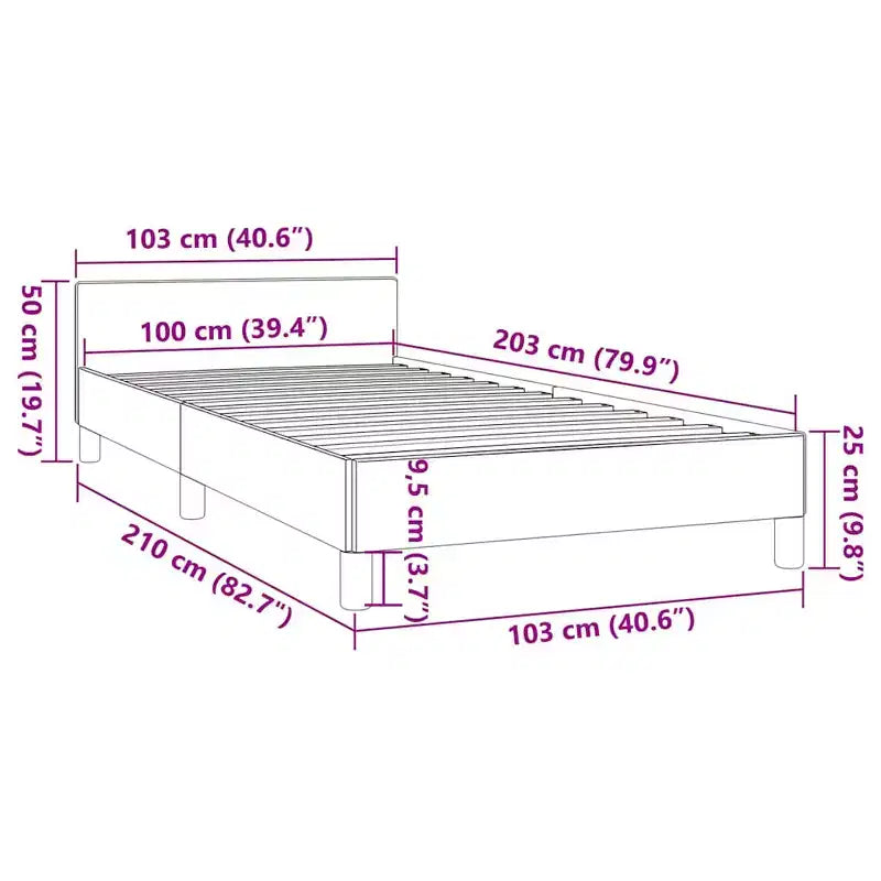 Estructura de cama con cabecero de piel sintética blanca, madera contrachapada, madera de ingeniería