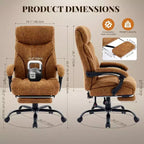 Silla ergonómica de oficina para la oficina en casa, silla ejecutiva de escritorio con respaldo alto, reposapiés retráctil y asiento ancho, silla giratoria de ordenador de alta resistencia