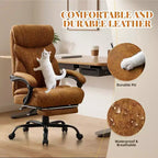 Silla ergonómica de oficina para la oficina en casa, silla ejecutiva de escritorio con respaldo alto, reposapiés retráctil y asiento ancho, silla giratoria de ordenador de alta resistencia