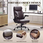 Silla ergonómica de oficina para la oficina en casa, silla ejecutiva de escritorio con respaldo alto, reposapiés retráctil y asiento ancho, silla giratoria de ordenador de alta resistencia