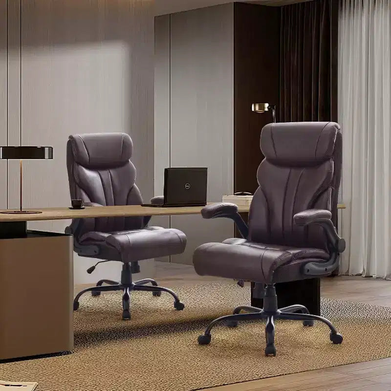 Silla ergonómica de oficina para la oficina en casa, silla ejecutiva de escritorio con respaldo alto, reposapiés retráctil y asiento ancho, silla giratoria de ordenador de alta resistencia