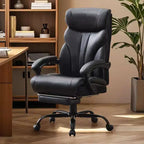 Silla ergonómica de oficina para la oficina en casa, silla ejecutiva de escritorio con respaldo alto, reposapiés retráctil y asiento ancho, silla giratoria de ordenador de alta resistencia