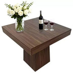 COZONY Mesa de Comedor Cuadrada de 31.5 pulgadas para 4, Mesa de Cocina Pequeña con Base de Pedestal Robusta, Mesa de Comedor de Estilo Rústico