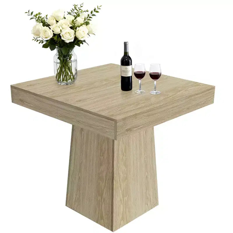 COZONY Mesa de Comedor Cuadrada de 31.5 pulgadas para 4, Mesa de Cocina Pequeña con Base de Pedestal Robusta, Mesa de Comedor de Estilo Rústico