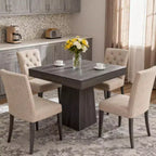 COZONY Mesa de Comedor Cuadrada de 31.5 pulgadas para 4, Mesa de Cocina Pequeña con Base de Pedestal Robusta, Mesa de Comedor de Estilo Rústico