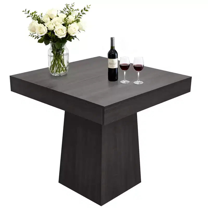 COZONY Mesa de Comedor Cuadrada de 31.5 pulgadas para 4, Mesa de Cocina Pequeña con Base de Pedestal Robusta, Mesa de Comedor de Estilo Rústico