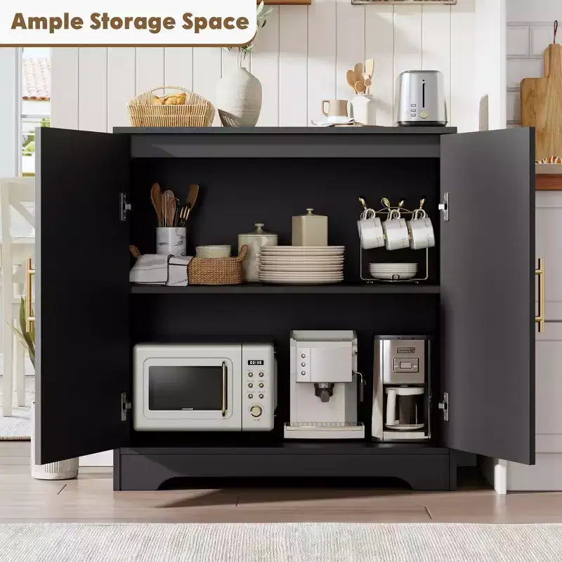 Aparador moderno con 2 puertas de ratán - Mesa consola/aparador con almacenamiento para sala de estar, comedor y recibidor