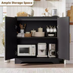 Aparador moderno con 2 puertas de ratán - Mesa consola/aparador con almacenamiento para sala de estar, comedor y recibidor