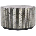 Hamza Round Coffee Table - COF1804A - Silver/Black - Safavieh