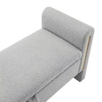 Banco tapizado moderno para dormitorio, otomana grande con almacenamiento y reposabrazos para pie de cama, sala de estar, entrada o sala de lectura
