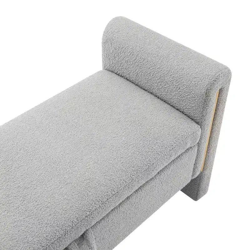 Banco tapizado moderno para dormitorio, otomana grande con almacenamiento y reposabrazos para pie de cama, sala de estar, entrada o sala de lectura