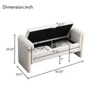 Banco tapizado moderno para dormitorio, otomana grande con almacenamiento y reposabrazos para pie de cama, sala de estar, entrada o sala de lectura