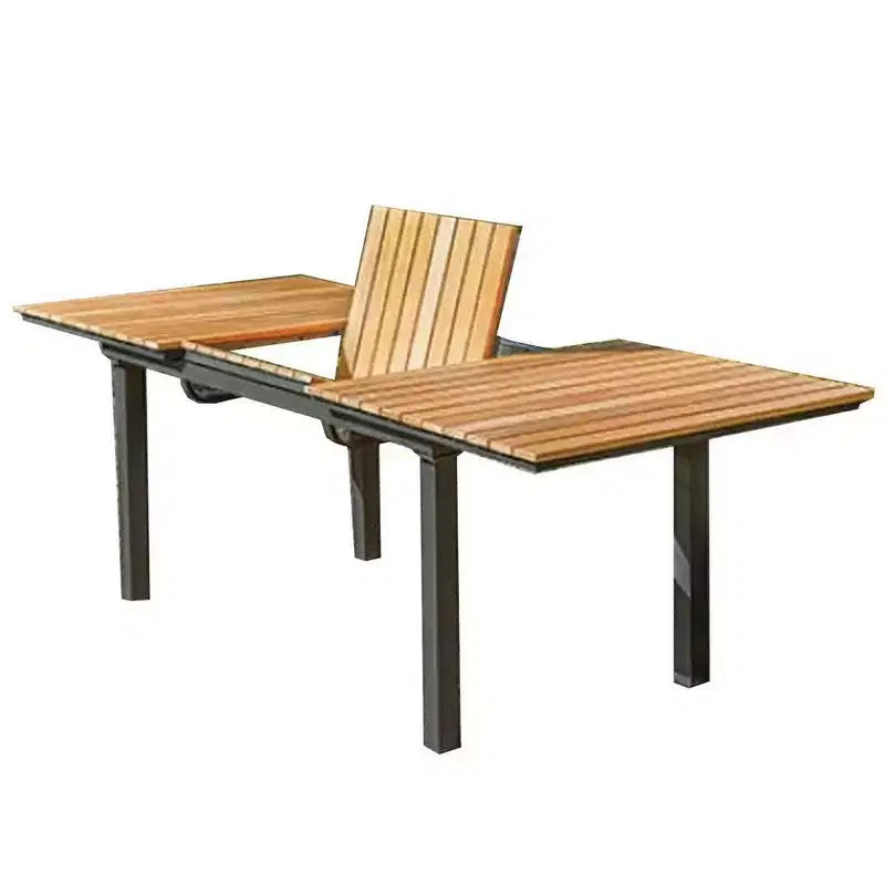 Mesa de comedor extensible para exteriores Royal Hampton de 62 a 84 pulgadas, aluminio, marrón