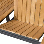 Mesa de comedor extensible para exteriores Royal Hampton de 62 a 84 pulgadas, aluminio, marrón