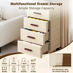 Armario de almacenamiento multifuncional de 5 niveles en crema - Organizador móvil para dormitorio y sala de estar con cajones para juguetes, libros, ropa y aperitivos