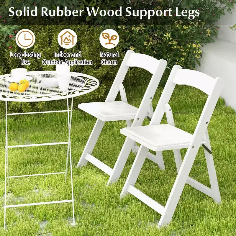 Costway Juego de 16 sillas de comedor con patas de madera de caucho y asiento acolchado para eventos en casa u oficina, blancas