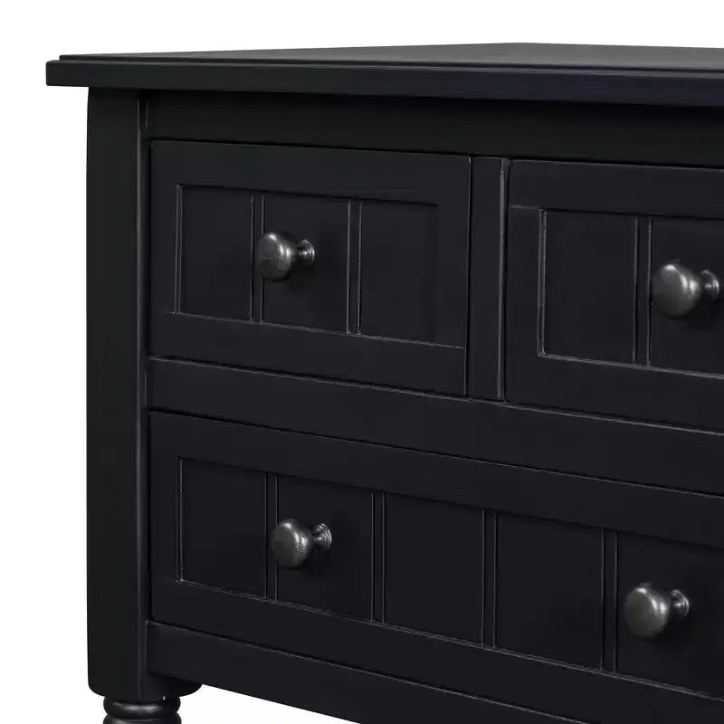 Mesa consola retro pequeña con cajones y estante inferior, mesa de entrada de madera estilo rústico con almacenamiento, mesa auxiliar delgada de madera para la entrada
