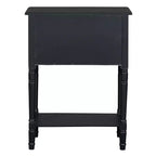 Mesa consola retro pequeña con cajones y estante inferior, mesa de entrada de madera estilo rústico con almacenamiento, mesa auxiliar delgada de madera para la entrada