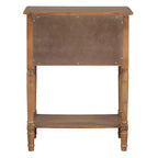 Mesa consola retro pequeña con cajones y estante inferior, mesa de entrada de madera estilo rústico con almacenamiento, mesa auxiliar delgada de madera para la entrada