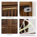 GDFStudio Alaric Mueble Zapatero Moderno de Madera con 2 Cajones Abatibles