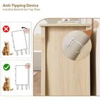 Cómoda de 6 cajones con puertas correderas - Armario de almacenamiento moderno e independiente para dormitorio o sala de estar, diseño amplio