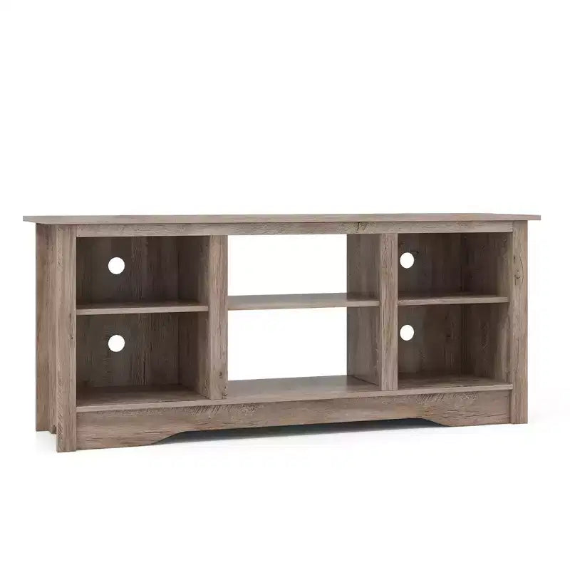 Costway Mueble para TV de 58 pulgadas, centro de entretenimiento con 3 estantes ajustables para televisores de 65 pulgadas, gris